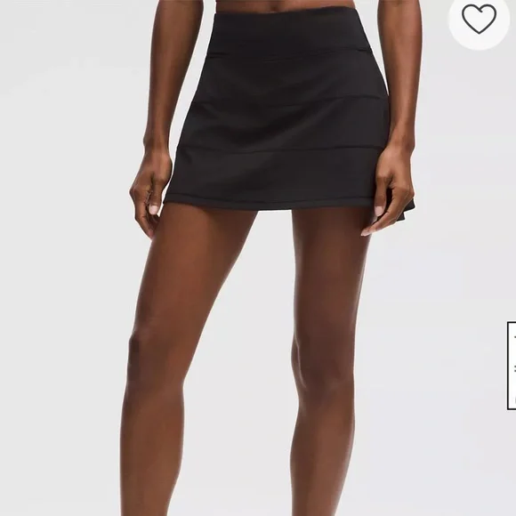 LULULEMON Pace Rival Mid Rise Skirt Black Womens Size 12 Built In Shorts Active - Picture 4 of 10